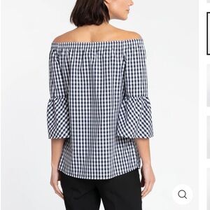 Hinson Wu Lena Gingham Off Shoulder Top